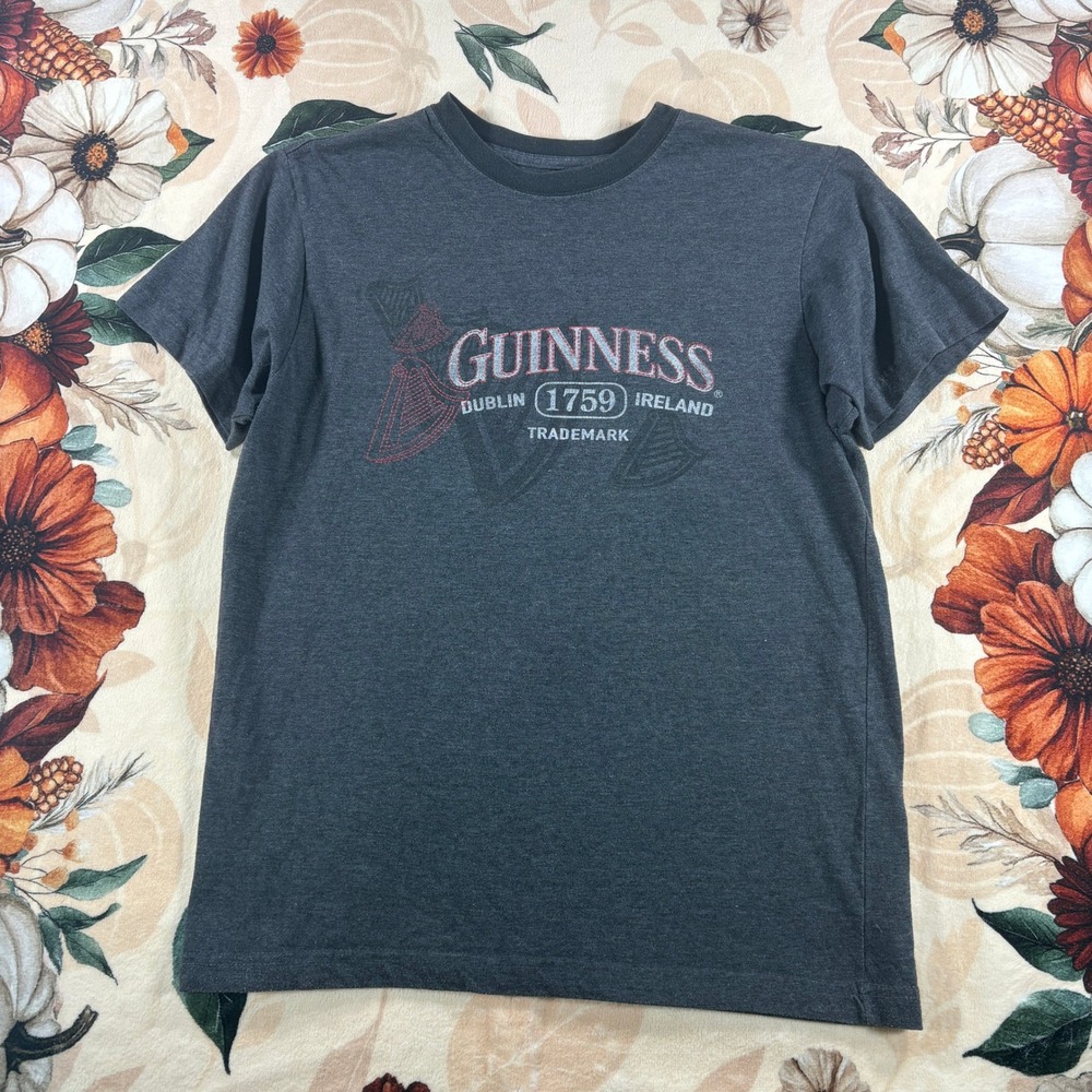 Guinness Dublin Ireland 1759 Graphic T Shirt Mens Gray Size Medium Beer Logo